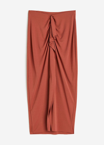 Терракотовая повседневный однотонная юбка H&M