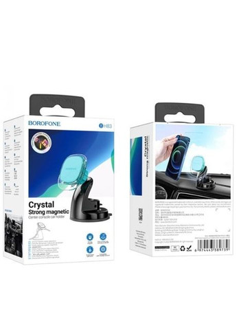 Автодержатель Clear для телефона (магнитный, на торпеду, оборот на 360 градусов, на присоске) - Бирюзовый Borofone BH83 (266423384)