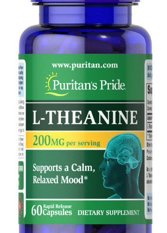 Puritan's Pride L-Theanine 200 mg 60 Caps Puritans Pride (256724639)