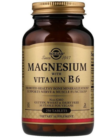 Magnesium with Vitamin B6 250 Tabs Solgar (256719150)
