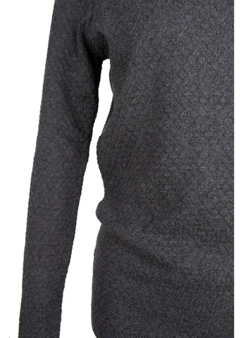 Сірий літній светр темно-сірий з великим фактурним візерунком Vero Moda