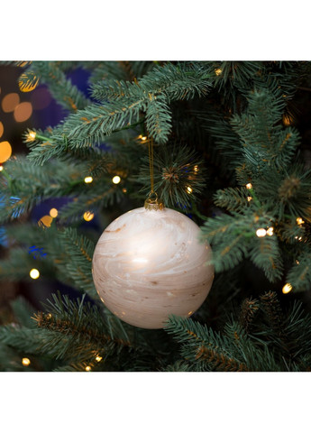 Шар новогодний Yes! Fun d-10 см, белый 973825 Novogod'ko (269692839)