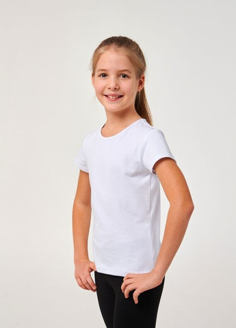 Белая детская футболка | 104, 140 | 95% хлопок | стрейч-кулир высшего качества | 100% safety белый Smil