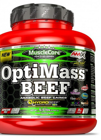 MuscleCore OptiMass Beef Gainer 2500 g /50 servings/ Forest Berries Amix Nutrition (258512115)