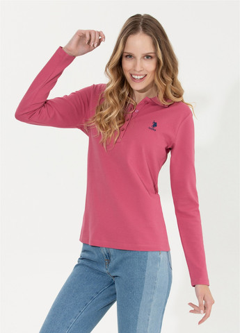 Свитшот женский U.S. Polo Assn. - крой розово-лиловый - (258389858)