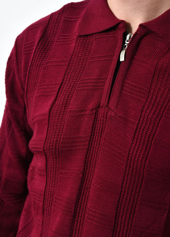 Бордовий демісезонний светр чоловічий бордового кольору акриловий пуловер Let's Shop