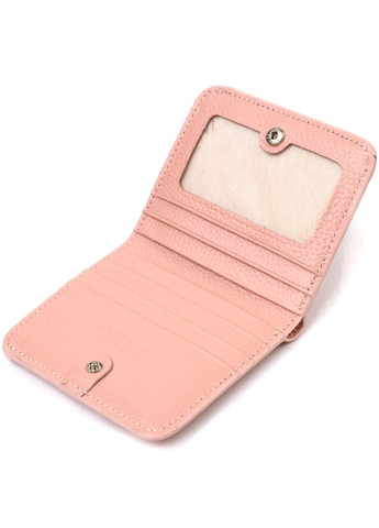 Жіночий гаманець невеликого розміру з натуральної шкіри 21797 Рожевий Canpellini (259815753)