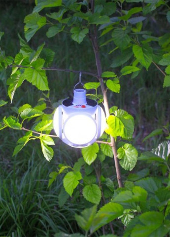 Фонарь лампа кемпинговая аккумуляторная с солнечной батареей подвесная 2029 White BL (256550759)