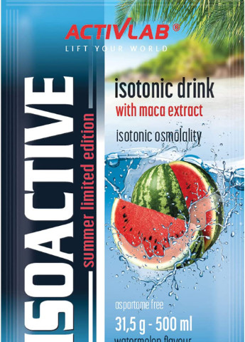 Изотонический напиток Iso Active 31.5g 1 sachet (Watermelon) ActivLab (256979572)