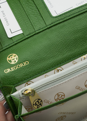 Гаманець жіночий шкіряний GS-100 класичний зелений Gregorio (258169236)