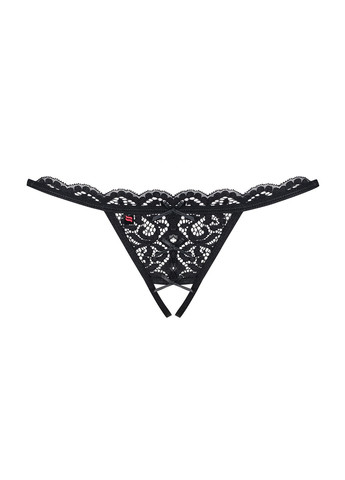 Стрінги 831-THC-1 crotchless thong Чорний S/M Obsessive (271837425)