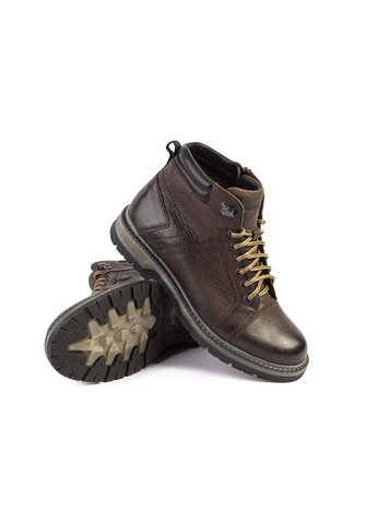 Коричневые зимние ботинки мужские бренда 9500865_(1) ModaMilano
