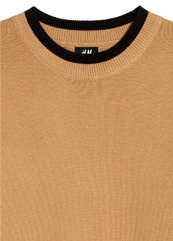 Горчичный джемпер,гірчичний-чорний, H&M