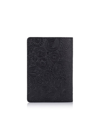 Кожаная черная обложка на паспорт HiArt PC-01Mehendi Art Черный Hi Art (268371555)