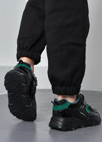Черные демисезонные кроссовки детские для девочки на искуственном меху черного цвета Let's Shop