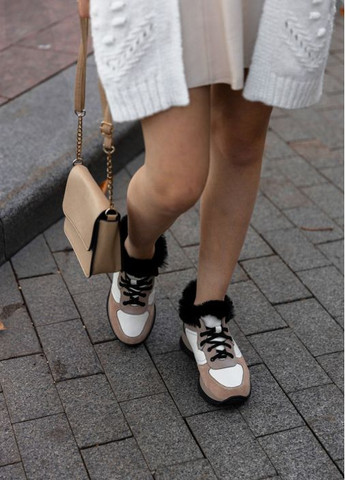Жіночі кросівки зимові шкіряні комбіновані Villomi (272607570)