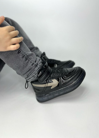 Черные спортивные, повседневные осенние хайтопы - демисезонные ботинки Jong Golf