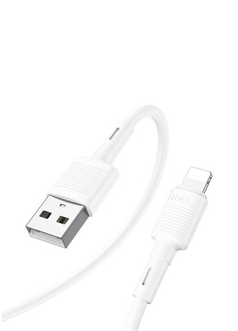 USB кабель X83 Lightning 2.4A 1 м колір білий ЦБ-00200558 Hoco (259466398)