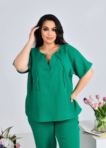 Жіночий костюм-двійка колір зелений р.50/52 434436 New Trend (259061582)