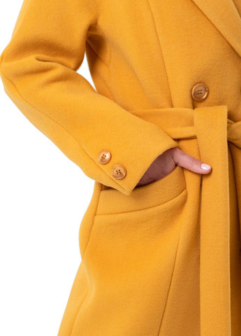 Желтое демисезонное Пальто Камерон желтый (шерсть) Emass