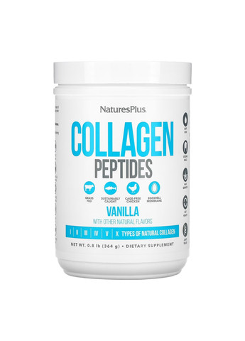 Пептиди Колагену Collagen Peptides - 378г Ваніль Nature's Plus (278040429)