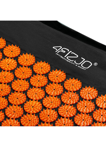 Килимок акупунктурний з валиком Аплікатор Кузнєцова 128 x 48 см 4FJ0049 Black/Orange 4FIZJO (259567476)