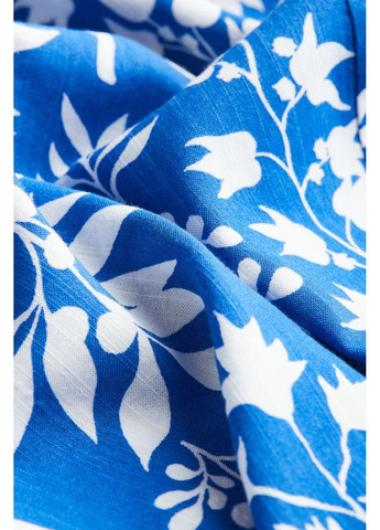 Синее кэжуал женское короткое платье туника (23477) 36 синие H&M