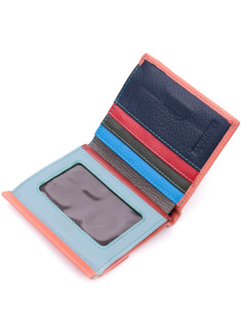 Яскравий жіночий гаманець середнього розміру із натуральної шкіри 19498 Помаранчевий st leather (278001108)
