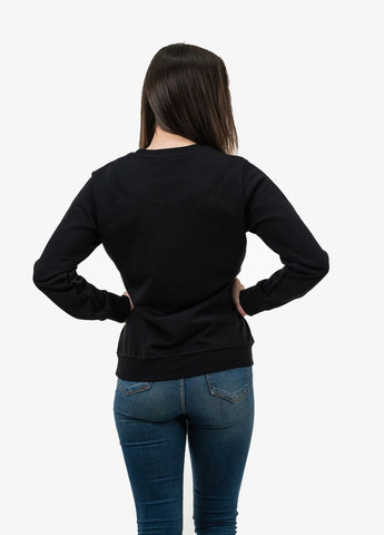 Свитшот женский Guess - Прямой крой логотип черный кэжуал хлопок органический - (265215352)