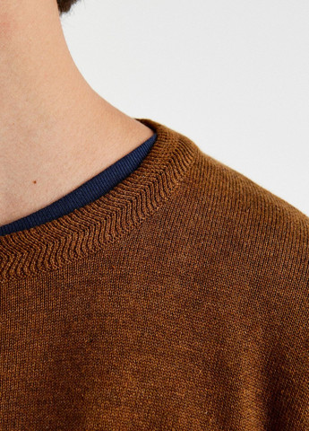 Коричневий джемпер демісезон,коричневий, Pull & Bear