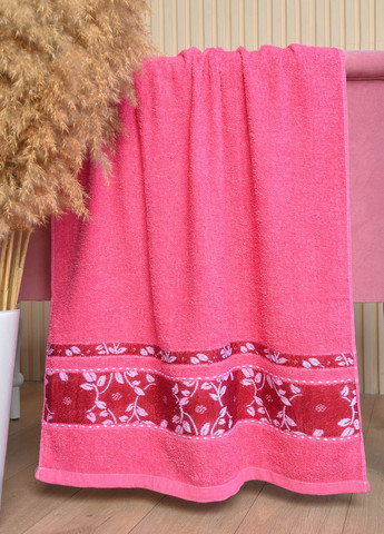 Let's Shop рушник банний махровий рожевого кольору однотонний рожевий виробництво - Туреччина