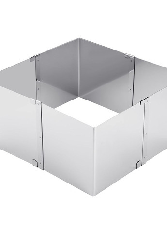 Раздвижная квадратная форма для выпечки и сборки салатов и тортов (квадрат для торта) 15-28 см висота стенок 16 см Master Class (273394040)