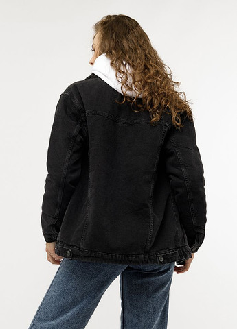 Темно-сіра зимня жіноча джинсова куртка колір темно-сірий цб-00228217 ELCIDO