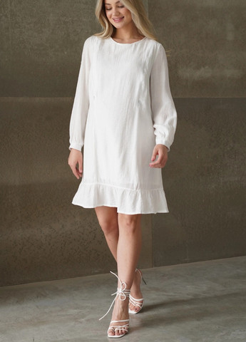 Белое легкое нежное платье для беременных и кормящих мам белое свободного силуэта To Be