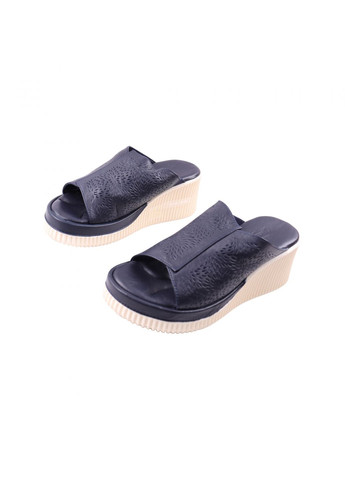 Синие шлепанцы женские синие натуральная кожа Mario Muzi