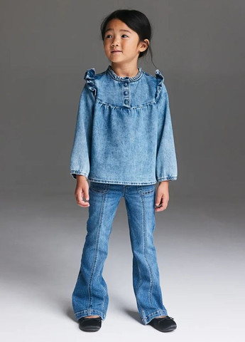 Синие демисезонные штаны джинсы для девочки 9056 98 см синий 68193 H&M