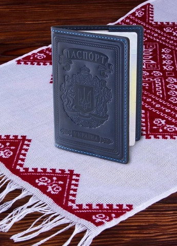 Шкіряна Обкладинка Для Паспорта Villini 003 Синя Martec (259040653)