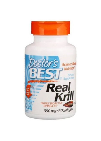 Real Krill 350 mg 60 Softgels DRB-00224 Doctor's Best (260478930)