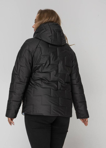 Чорна демісезонна весняна жіноча куртка великого розміру SK