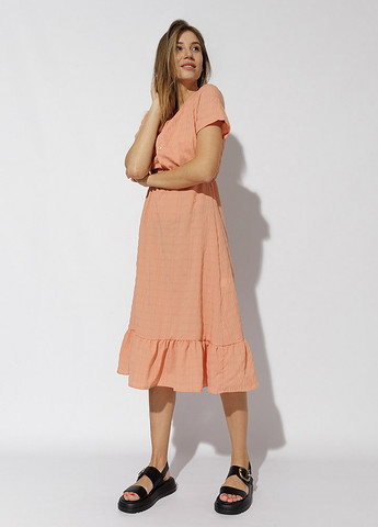 Персикова жіноча сукня колір персиковий цб-00219260 SHENAZ TEKSTIL