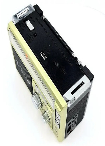 Портативный аккумуляторный радиоприёмник FM, USB, MicroSD RX-381 Золотой Golon (258706022)