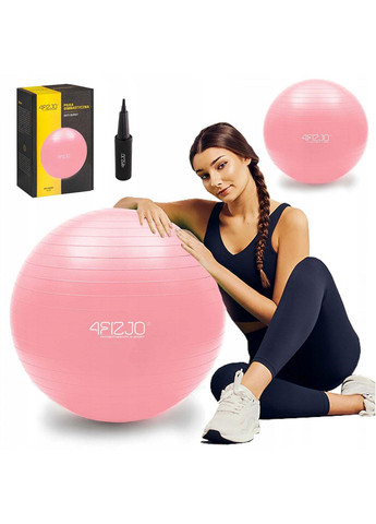 Мяч для фитнеса (фитбол) 65 см Anti-Burst 4FJ0401 Pink 4FIZJO (259567463)