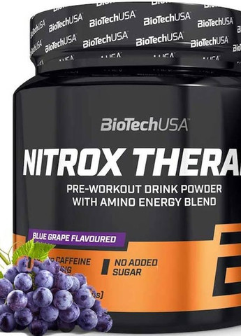 Предтренувальний комплекс Nitrox Therapy 340 g (Blue grape) Biotech (270289816)