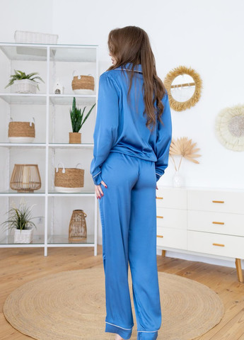 Синяя женская пижама армані jesika цвет джинсовый 408613 New Trend