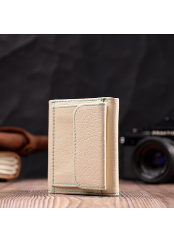 Стильный небольшой кошелек для модниц из натуральной кожи 19506 Белый st leather (277980585)