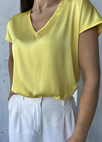 Желтая демисезонная нежная и яркая женская блузка INNOE Блуза