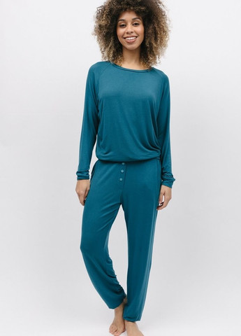 Бирюзовая всесезон женская пижама 9906-9905 футболка + брюки Cyberjammies Maple