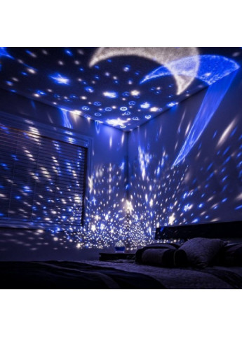 Нічник світильник проектор зоряного неба що обертається (473850-Prob) Star Master синій Unbranded (256675430)