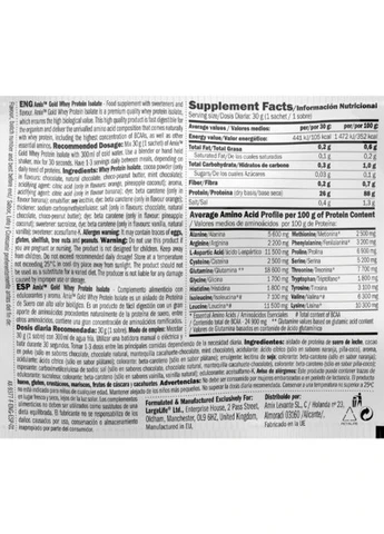 Gold Whey Protein Isolate 2280 g /76 servings/ Vanilla Amix Nutrition (258925349)