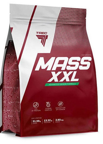 MASS XXL 3000 g /42 servings/ Strawberry Trec Nutrition (257649878)